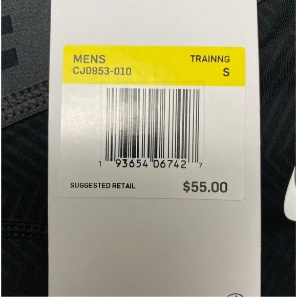 NWT Nike Men’s Dri-Fit Training Tights Black & Gray Size Small - Picture 3 of 8